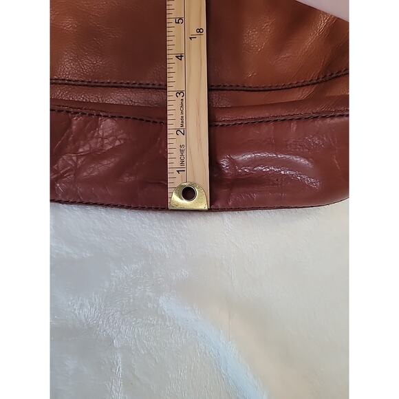 Margot New York VTG Brown Leather Crossbody Purse – Minimalist Classic Bag - Picture 5 of 9